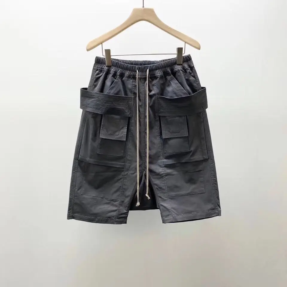 Men Casual Short Harem Gothic Style Men's Clothing Sweatpants Summer High Street Women Loose Black White Short Size XL