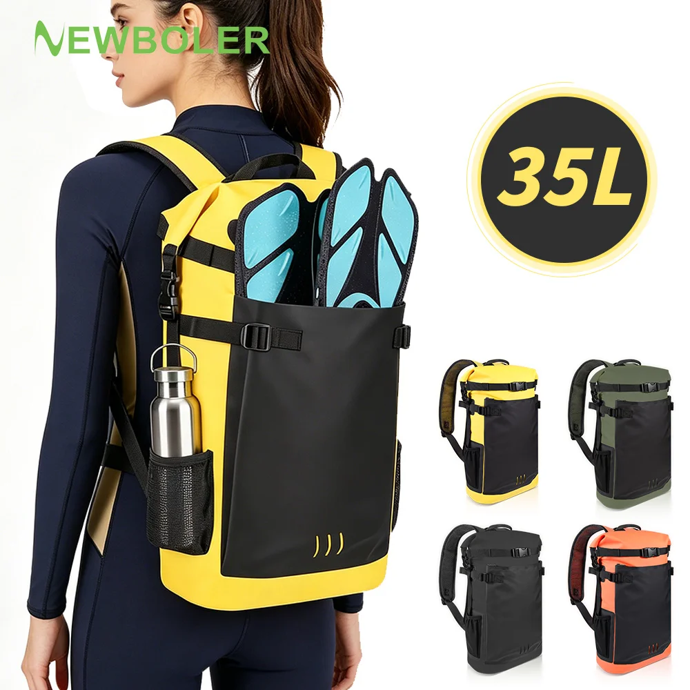 35L PVC Swimming Pack Dry Bag Backpack for Women Men Waterproof Backpack Kayak Trekking Drifting Rafting Surfing Boating Bag