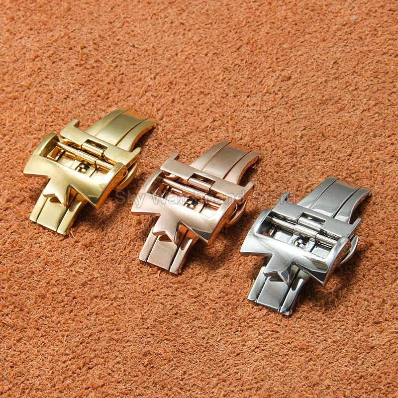 Long Lasting Shine Exquisite Steel Butterfly Buckle 18 20mm for Vacheron Constantin Overseas Folding Clasp Watch Accessories