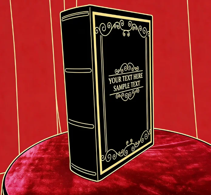 Stage Magia Production Book Magic Trick  Silks & Streamers Appear from Empty Book Close-Up Illusion Gimmick for Magicians
