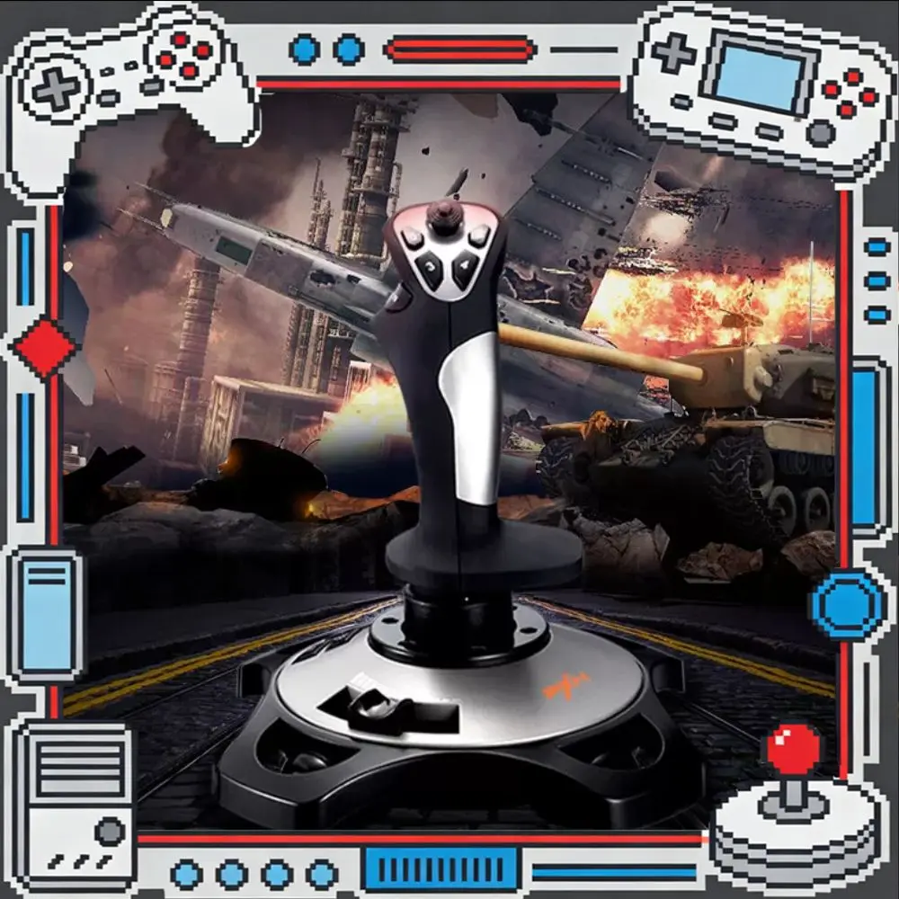 PXN-2113 Pro Joystick Flight Simulator Gamepad Controller PC Flight Simulation Cockpit Stick for PC/Desktop Game Accessories