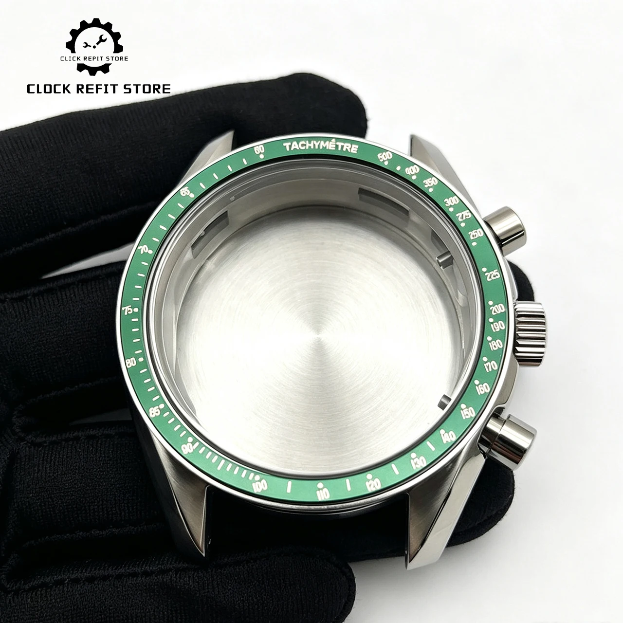 Trending 40MM VK63 Chronograph Watch Case Acrylic Crystal Solid Caseback For Men's DIY Replacement Parts