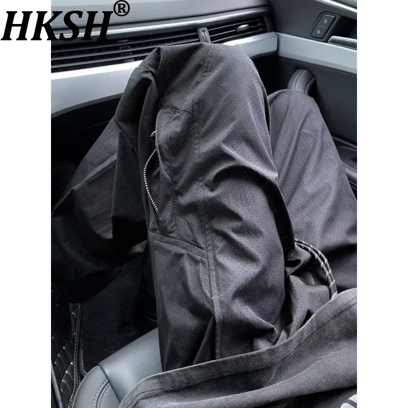 HKSH Summer New Light Mesh Breathable American-style Functional Cargo Pants Men Trendy Brand Outdoor Hiking Chic Ins Y2K HK21503
