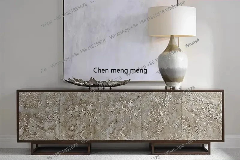 CC182 light luxury TV cabinet, living room home design sense storage side cabinet, modern villa high-end sense audio-visual cabi