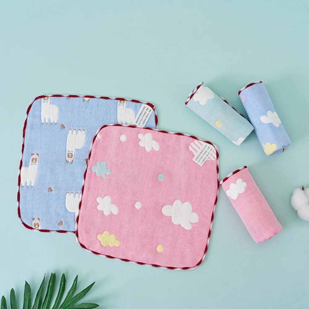 Creative Pure Cotton Face Towel Square Shaped Hand Towel Six Layer Small Towel Feeding Burp Cloths Bath Towel
