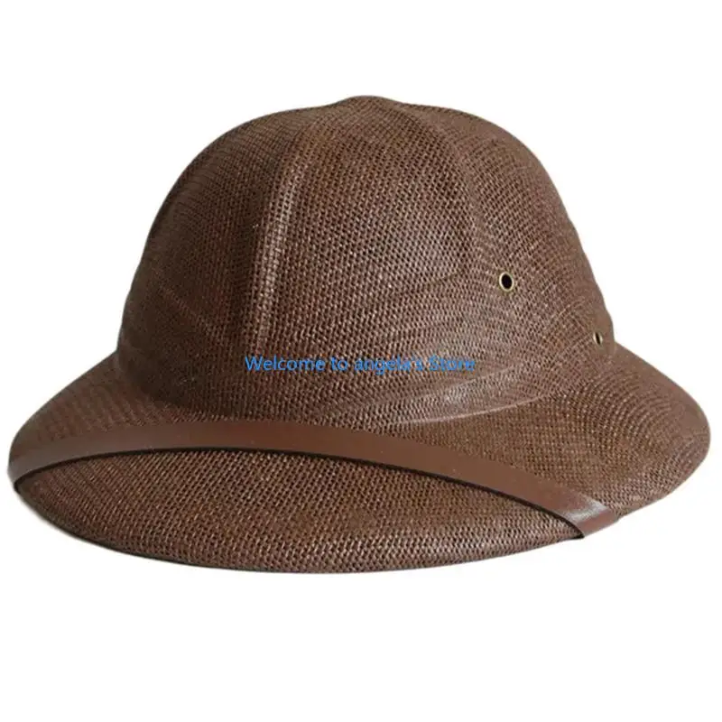 X4YC Breathable PU Belt Bucket Hat for Women Daily Wear Beach Vacation Hat Travel Fisherman Hat for Leisure Outfits Daily Use