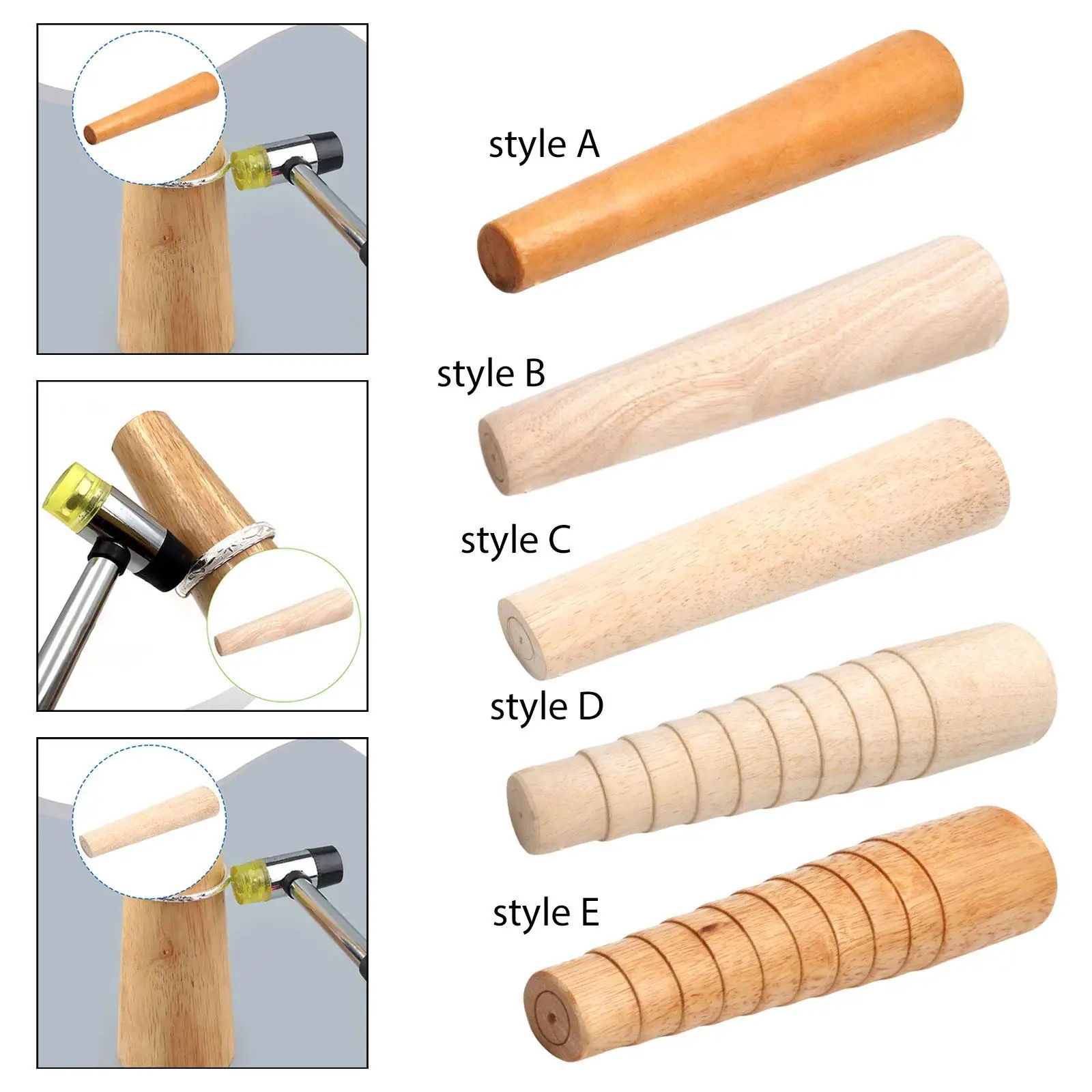 Wooden Bracelet Mandrel for Bracelet Straightening, Professional Jewelry Repair Tool