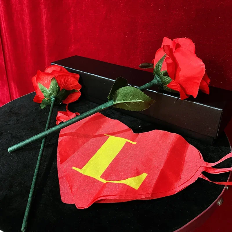Professional Visual Rose Change to Blendo Silk Magic Tricks Durable Silk for Stage & Close-Up Magic Illusions Gimmicks