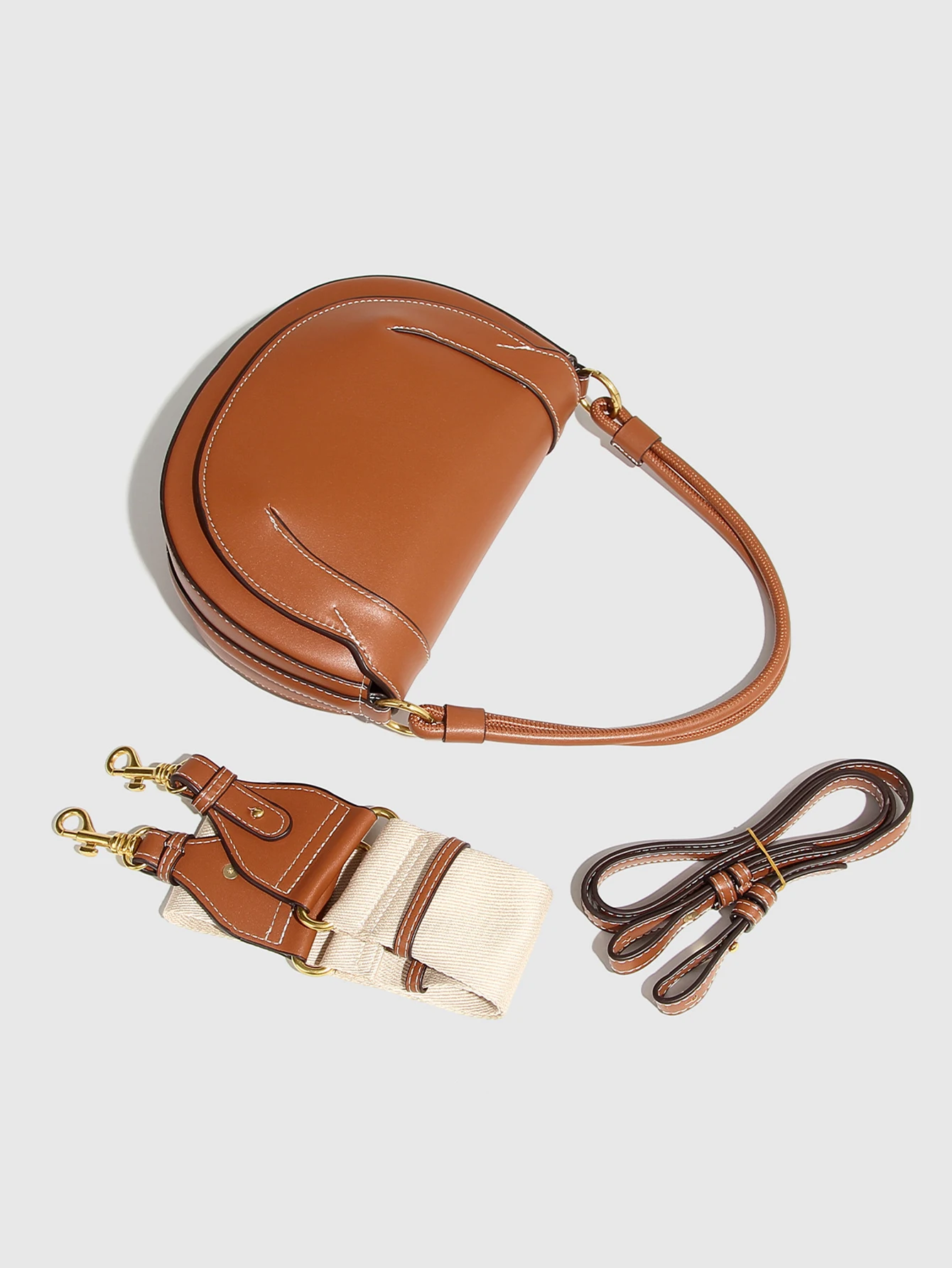 Stylish Minimalist Handbag 3 Ways to Carry Handheld Single Shoulder Crossbody Bag for Daily Travel