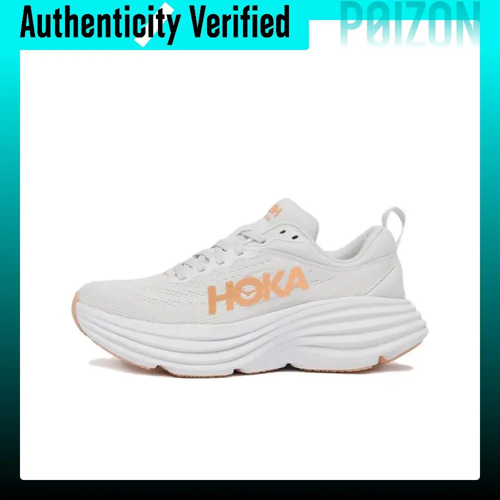 HOKA ONE ONE Bondi 8 Running Shoes Women's Low Top Beige 1127952-WLP