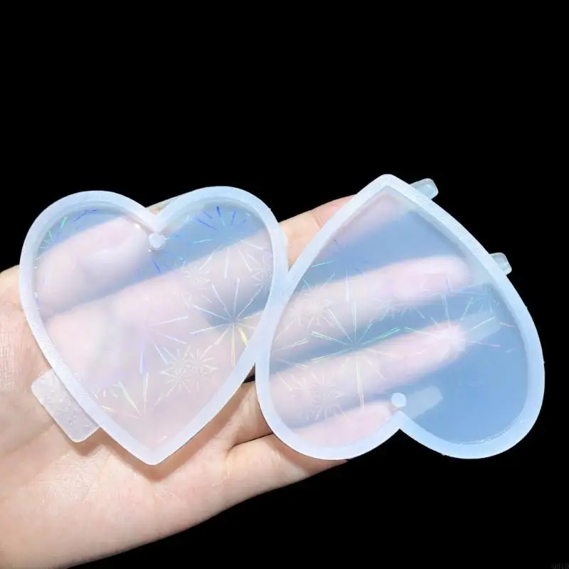 Light and Heart-shaped Mold Keychain Silicone Mold for Valentine Gift
