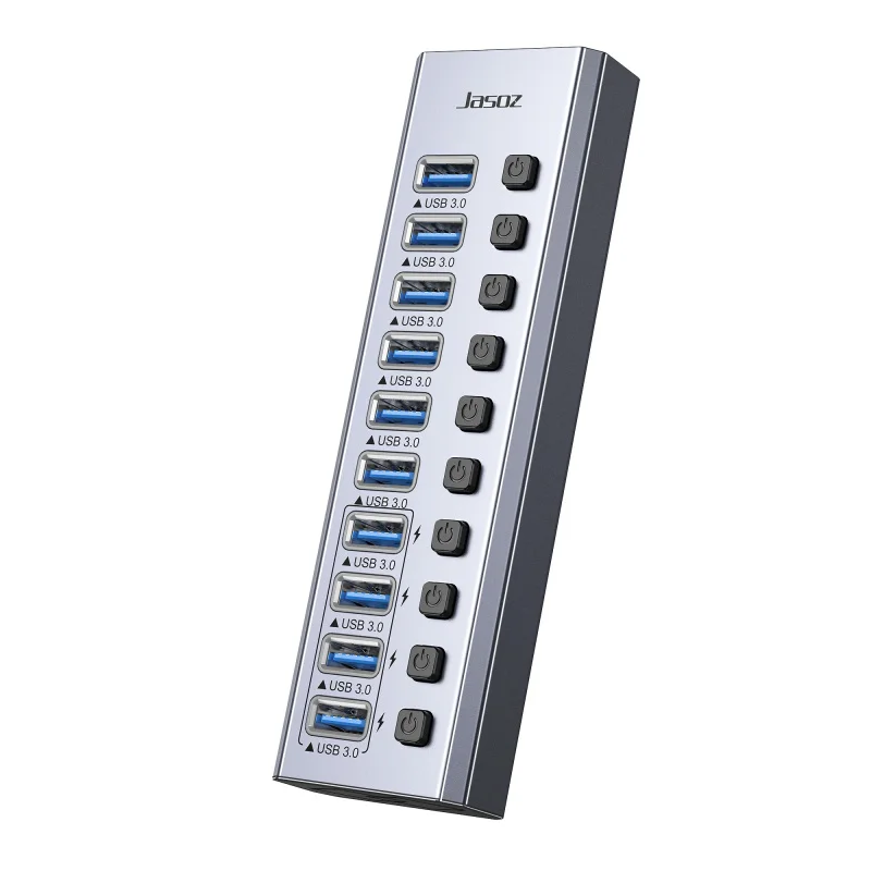 USB 3.0 Type C Hub 4 Port Aluminum Alloy Adapter 5Gbps BC1.2 Fast Charging for Laptop Phone