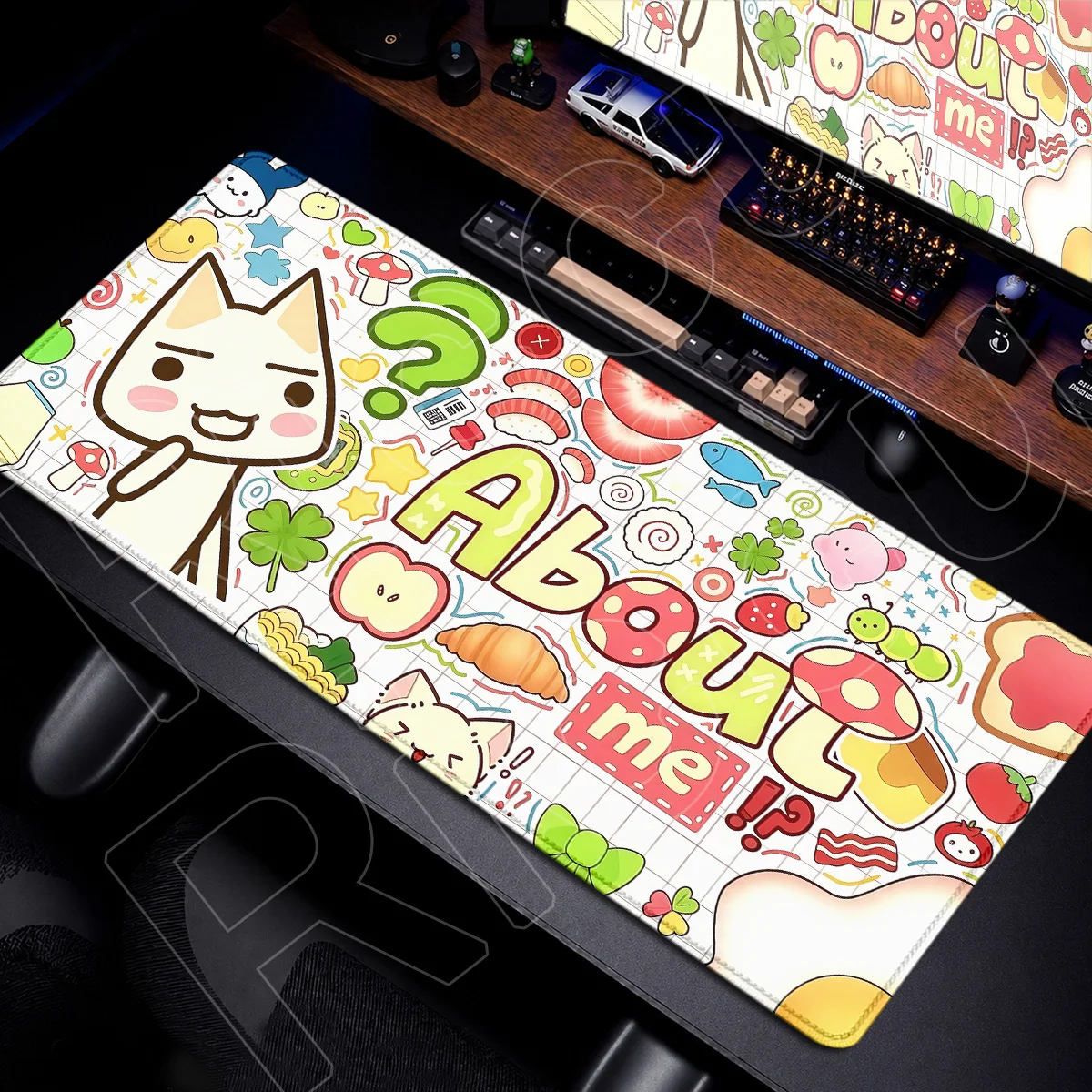 PC Gaming Accessories XXL Offices Cabinet Keyboard Rug Locking Edge Notebook Washable Mouse Mats Toro Inoue Cat Kawaii Mousepads