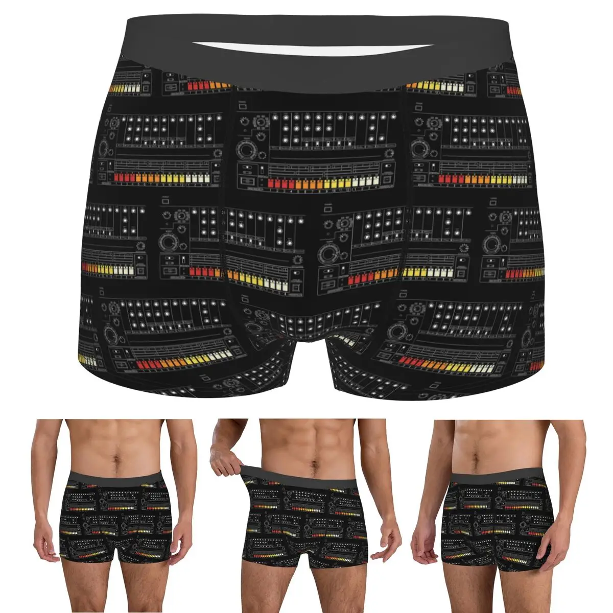 Boxer Underpants Shorts 808 Vintage Drum Machine For Electronic Musician Panties Men Comfortable Underwear Man Boyfriend Gifts
