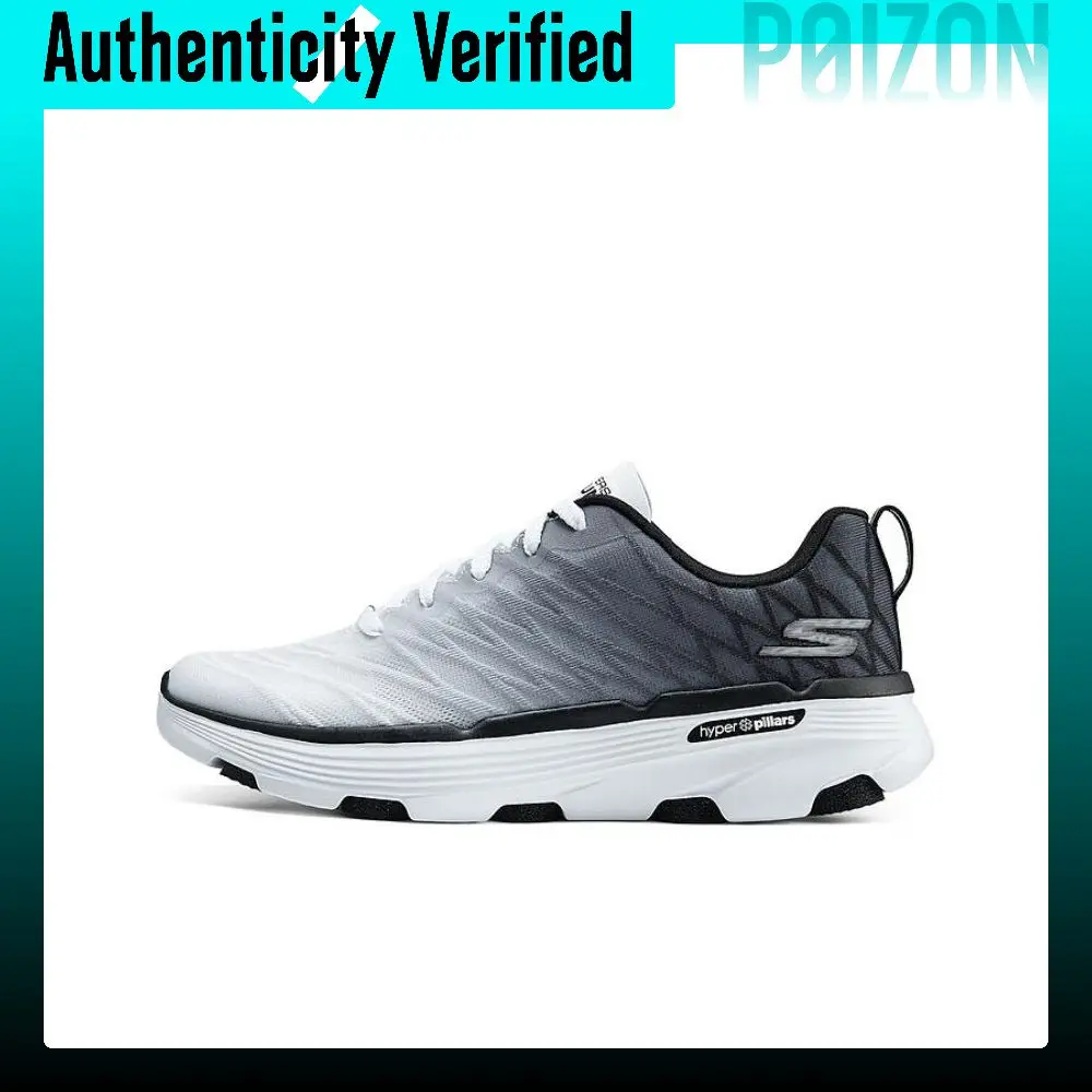 Skechers Cushioning Breathable Cushioning Breathable Low top Running Shoes Women's White Black 129347-WBK