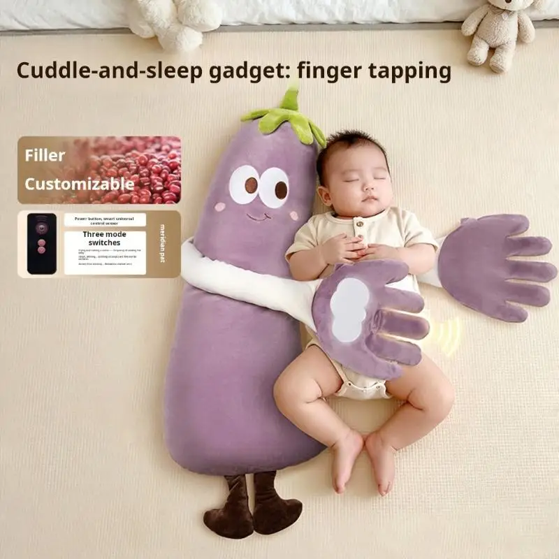 Newborns Soothing Cuddle Pillow with Warmth Music & Mimic Mother Touch Baby Hugging Sleep Help Upgrades for Better Sleep A2UB