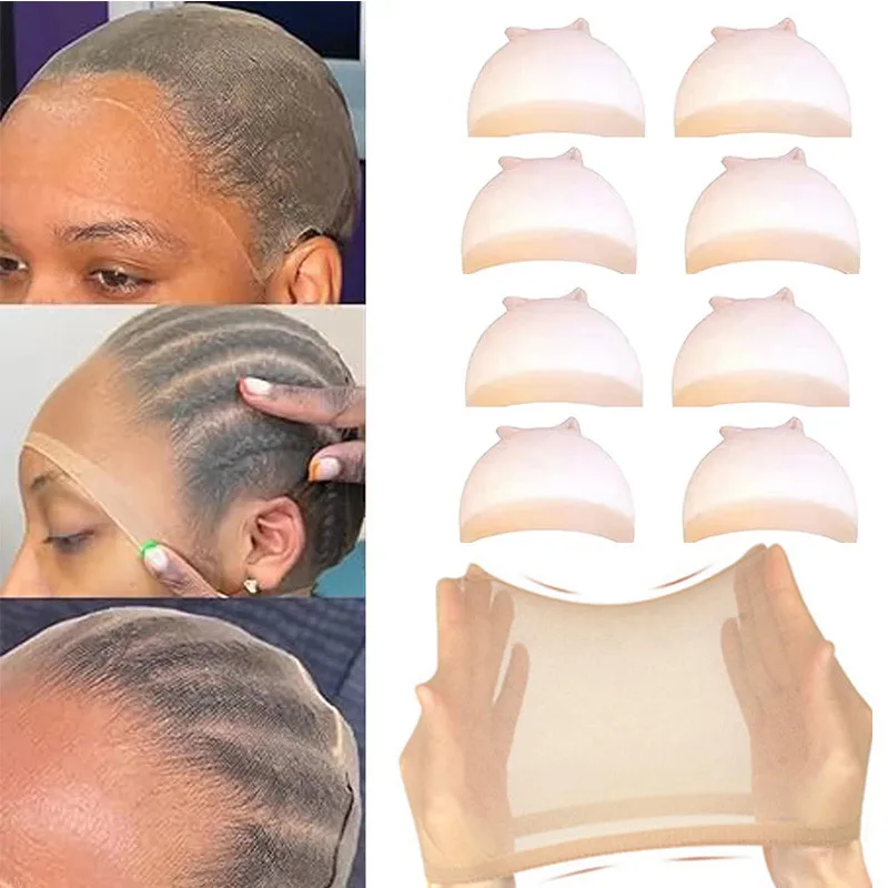 5packs/10packs Wig Cap for Lace Wig HD Ultra-Thin Stretch Nylon Wig Caps  Invisible Breathable Light weight cosplay wig kpop