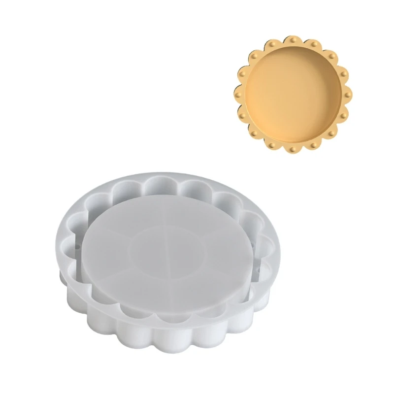 Decorative Lace Beaded Resin Mold For Handmade Jewelry Accessories Small Tray