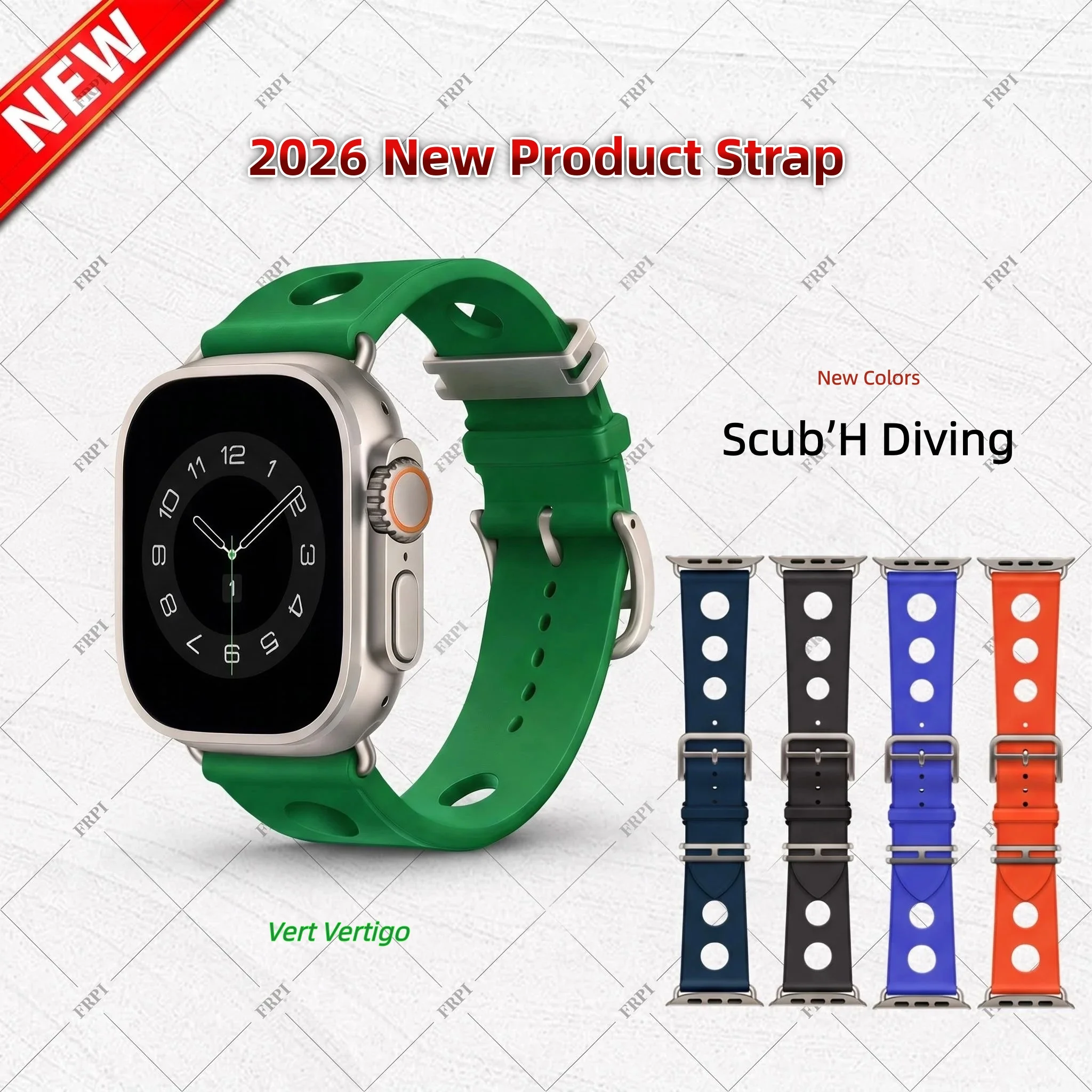 2026 New ScubH Diving Titanium Buckle for Apple Watch Series12 11 10 9 8 7 6 Ultra  4 3 2 SE 3 2 49mm 46mm 45mm 44mm 42mm Strap