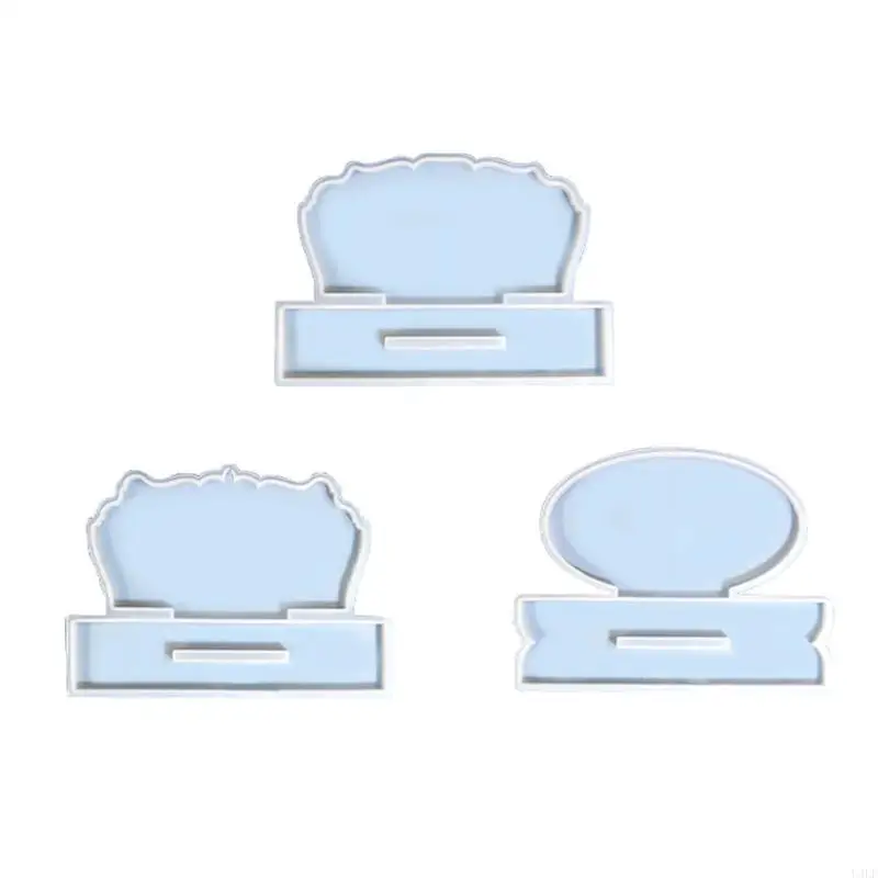 U4LF Resin Mold for Photo Frame,Circle/Wave Silicone Epoxy Molds for Casting,Personalized Photo Frame Mold for DIY Crafts