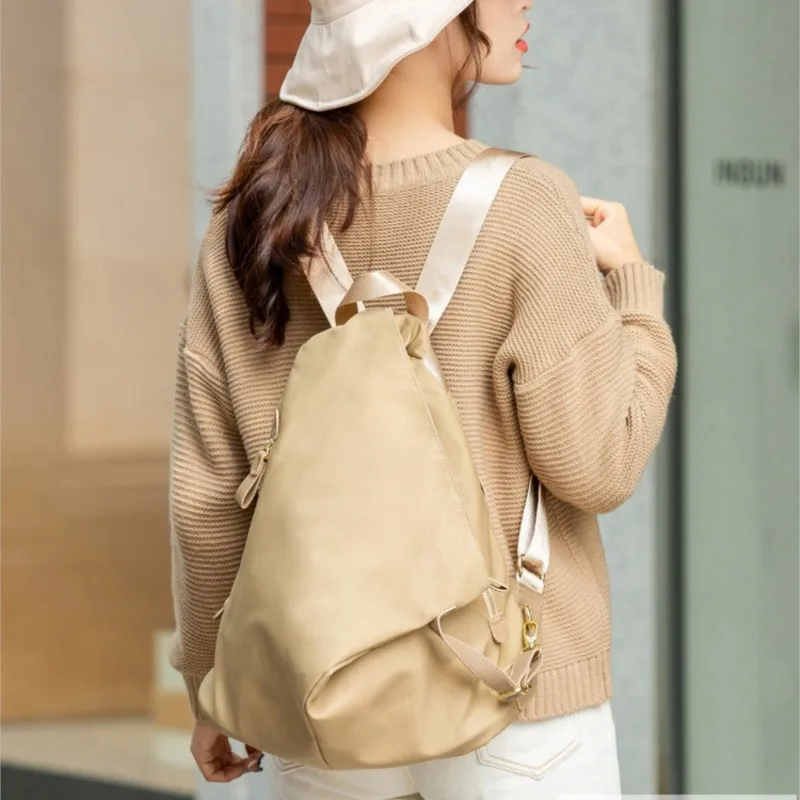 Women's Oxford Cloth Water-Resistant Durable Outdoor Travel Backpack for Daily Commuting Casual Student Schoolbag