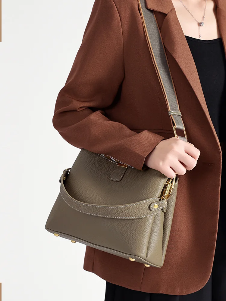 Summer Female Shoulder Bag Luxury Design Handbag Phone Makeup Commuter 100% Genuine Leather Women's Crossbody Bag