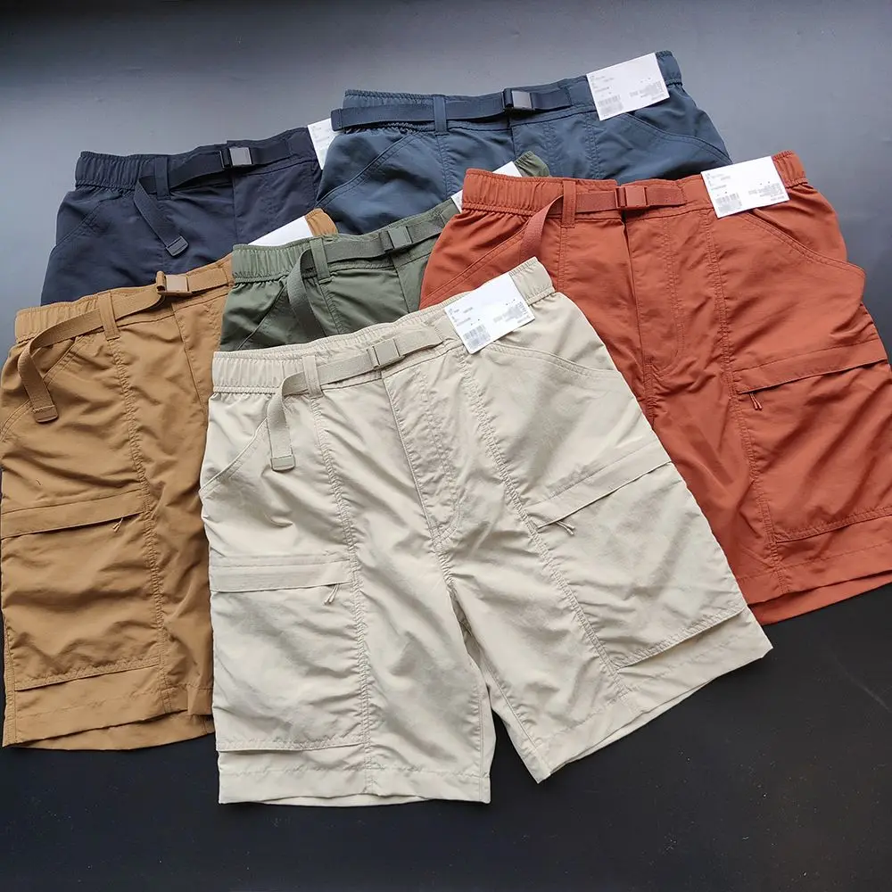 2026-Mens-Nylon-Shorts-Loose-Fit-Five-Inch-Beachwear-Casual-Workwear-Straight-Leg-Youthful-Summer-Breathable-Lightweight-Shorts