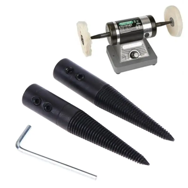 2Pcs Polishing Motor Connector Tips 8mm Shank Spindles Adapter For Grinding Machine Jewelry Tools