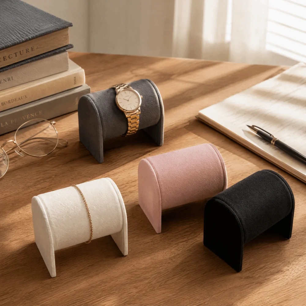 Velvet Pillow Jewelry Display Stand Solid Color Lightweight Watch Bracelet Display Stand Versatile Convenient