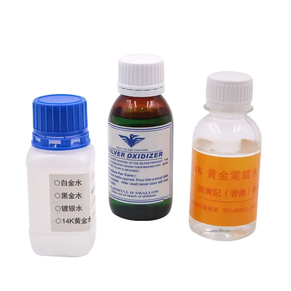 14K 18K 24K Rose Gold Silver Electroplating Water, DIY Jewelry Making Imitation Oxidation Liquid