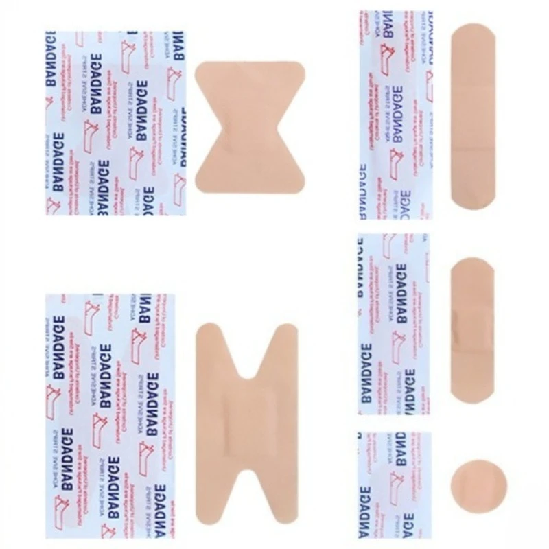 50Pcs/Set PE Band Aid for First Aid Plasters Strips Wound Dressing Patch Tape Waterproof Adhesive Bandages