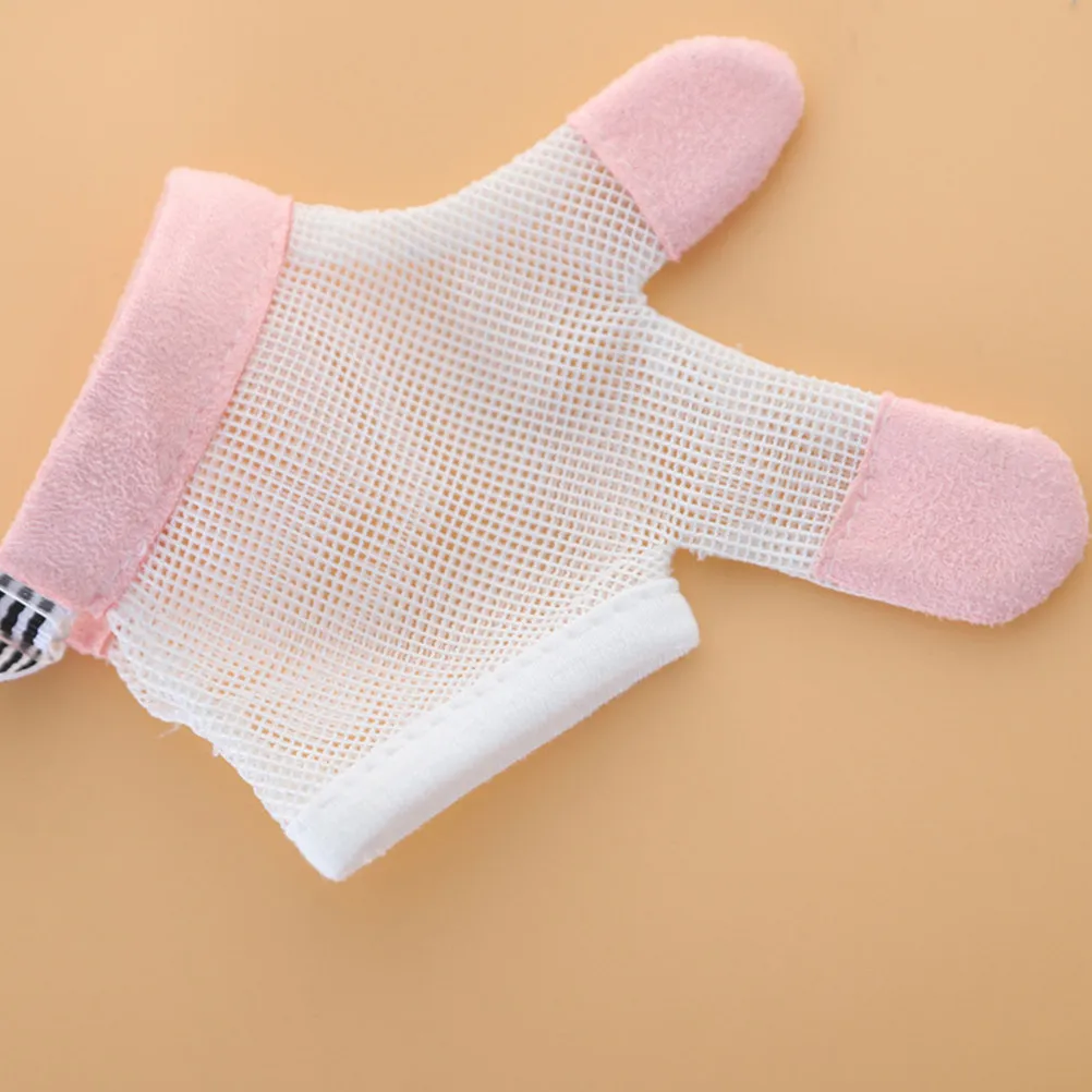 1Pair Anti Sucking Protector Baby Thumb Guard Stop Finger Biting Glove for Infants Breathable Sucking Stopper Home Outdoor Use