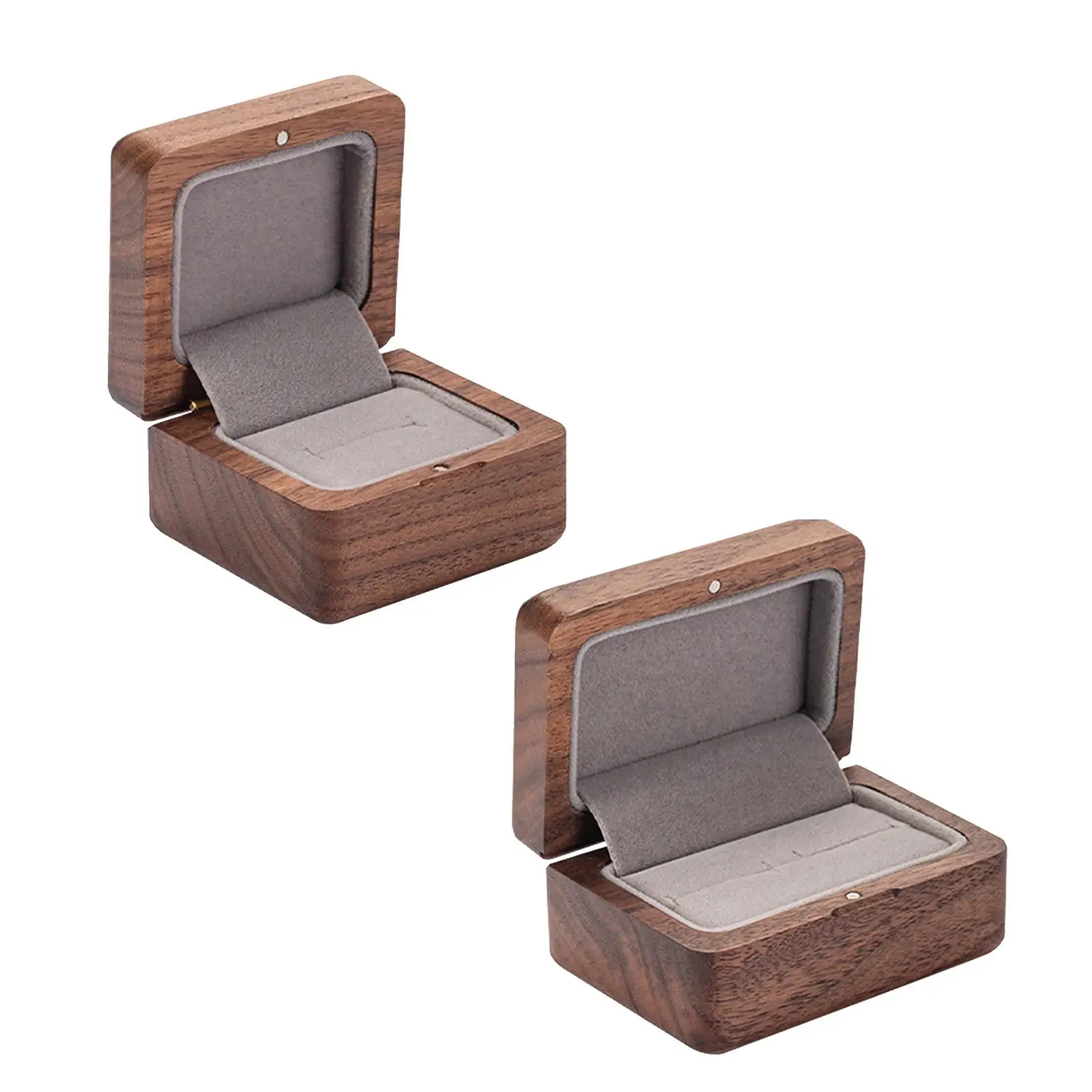 Wooden Ring Box Wedding Ring Box Mini Engagement Ring Holder Box for Anniversary