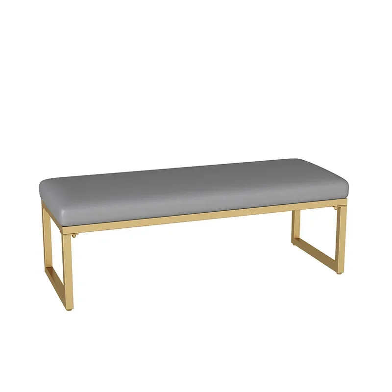 Wrought Iron Padded Stool Soft Upholstered Bench for Entryway Fitting Room Clothing Store Shoe Changing Rest Seat