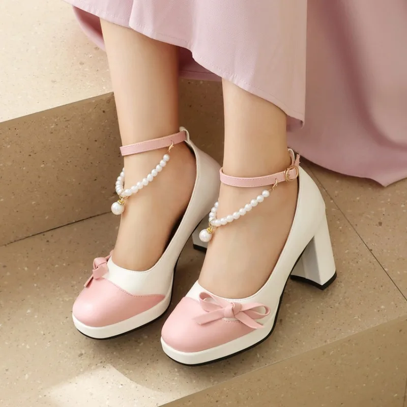 2026 Spring and Autumn New Ankle Buckle High Heels in Multiple Colors Paired with Sandals for Daily Party Dress and Role Playing
