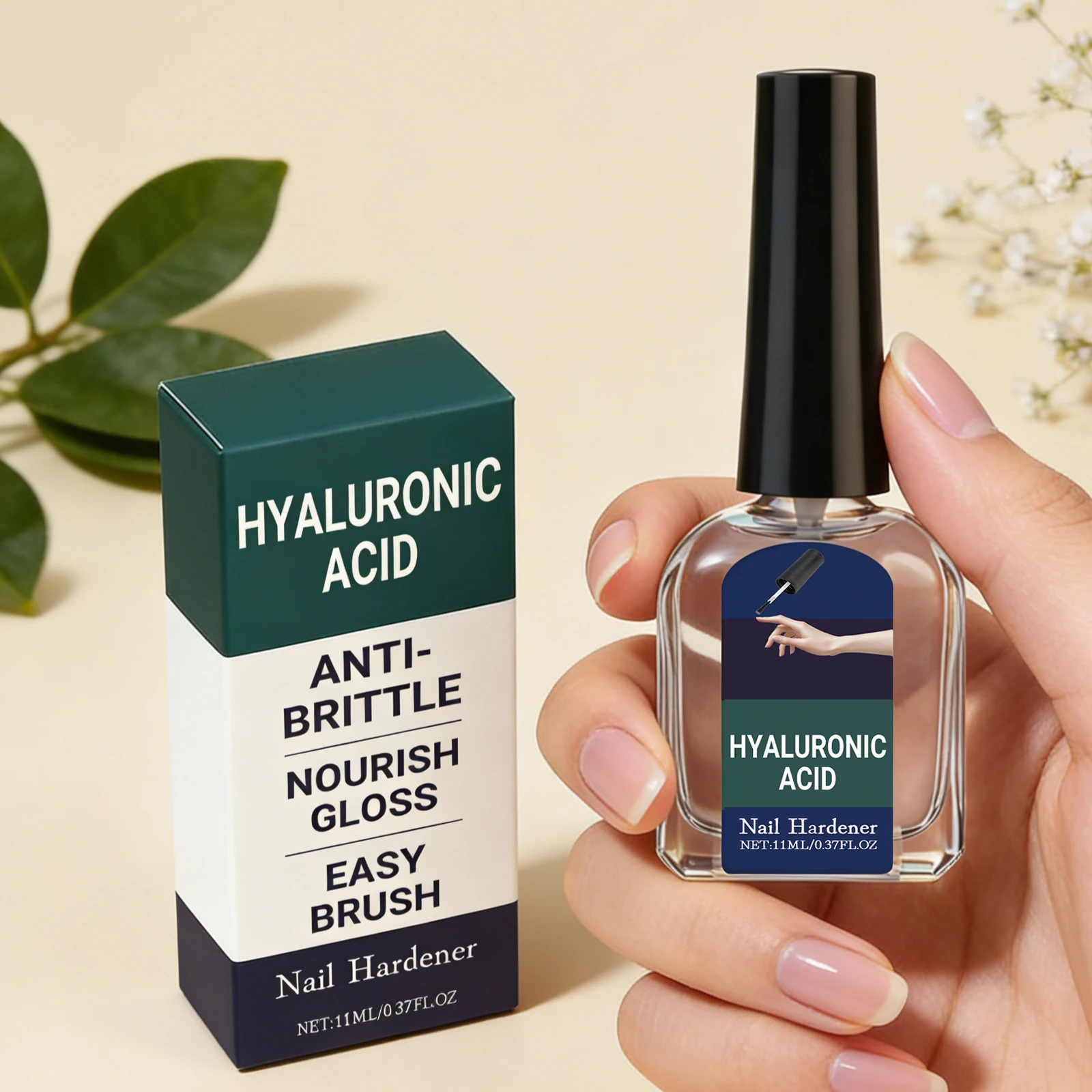 Hyaluronic Acid Nail Strengthening Drops Nourish Brittle Hands Feet Nails Repair Breakage Boost Nails Gloss Growth Nail Hardener