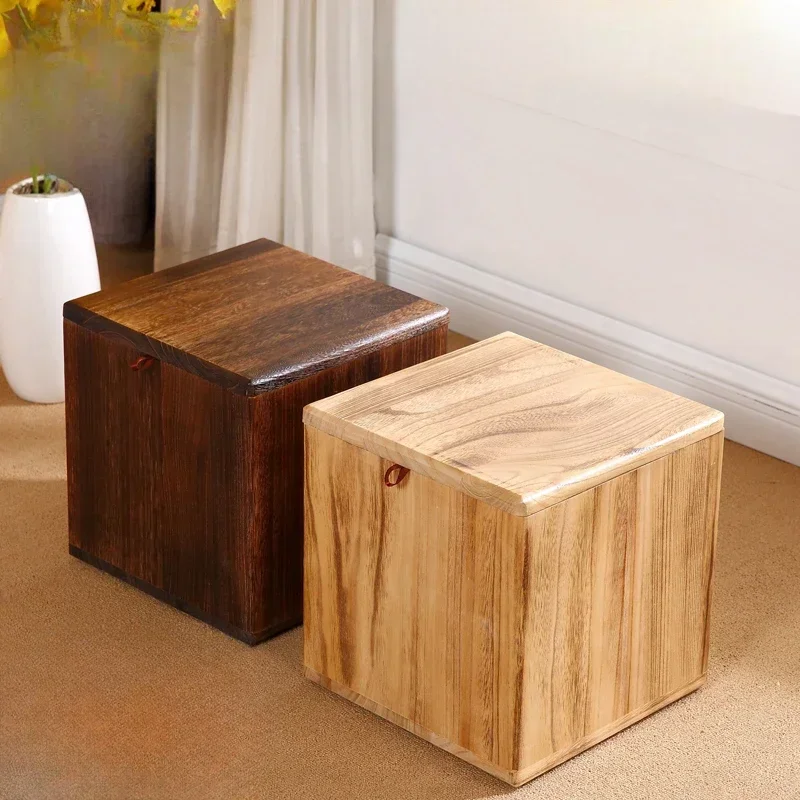 Vintage Shoe-Changing Stool  Solid Wood Bench, Entryway Chair, Vanity Seat, Portable Home Furniture, Entry Bench.