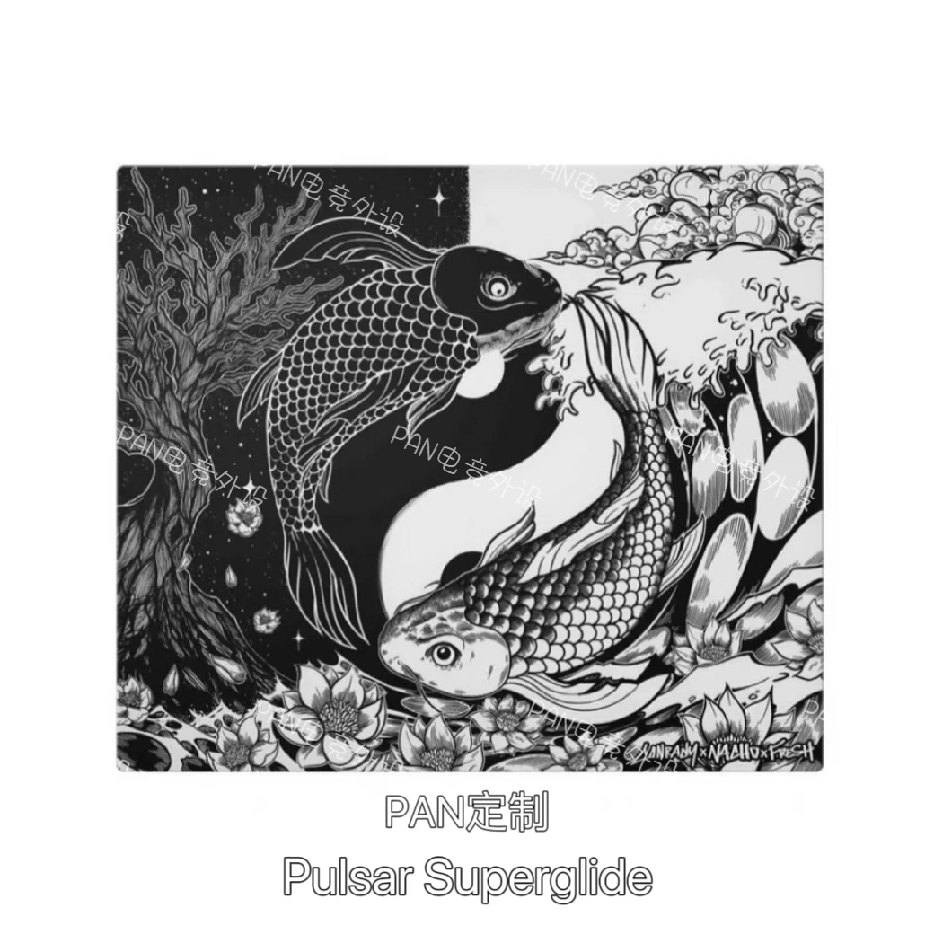 Pulsar Superglide Pisces Limited edition e-sports tempered glass mouse pad 490x430mmcopy)