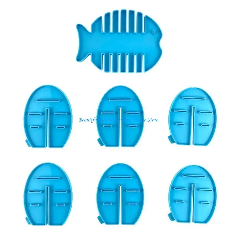 E56A Creative with Holder Epoxy Resin Mold Cup Mat Mug Pad Silicone Mould DIY Crafts Jewelry Home Decorations