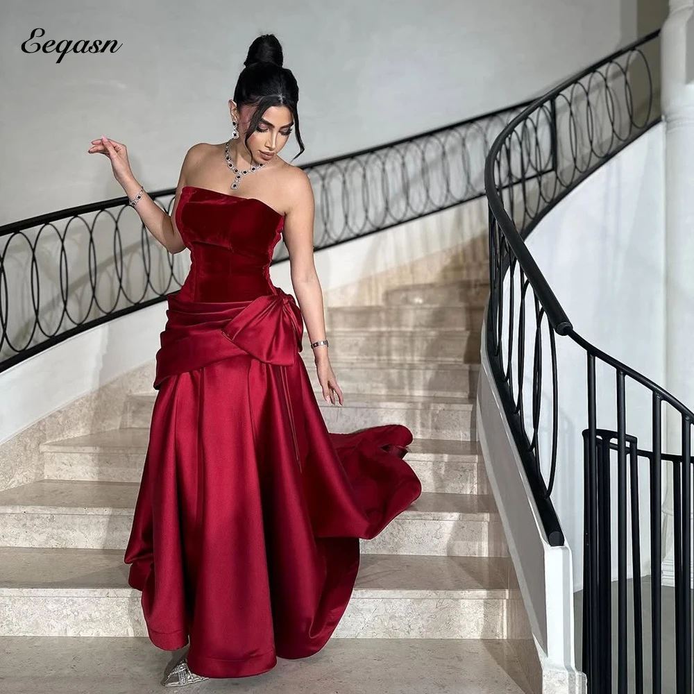 Elegant Women's Prom Dress Sexy Evening Dresses for Special Occasions Strapless Wedding Party Gown Long Customized 2026