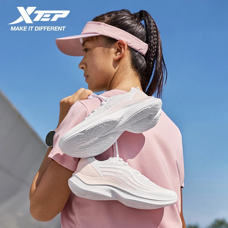 Xtep Running Shoes Women's Shoes Summer Breathable Mesh Lightweight Shock Absorbent Sports Jump Rope 874218110109