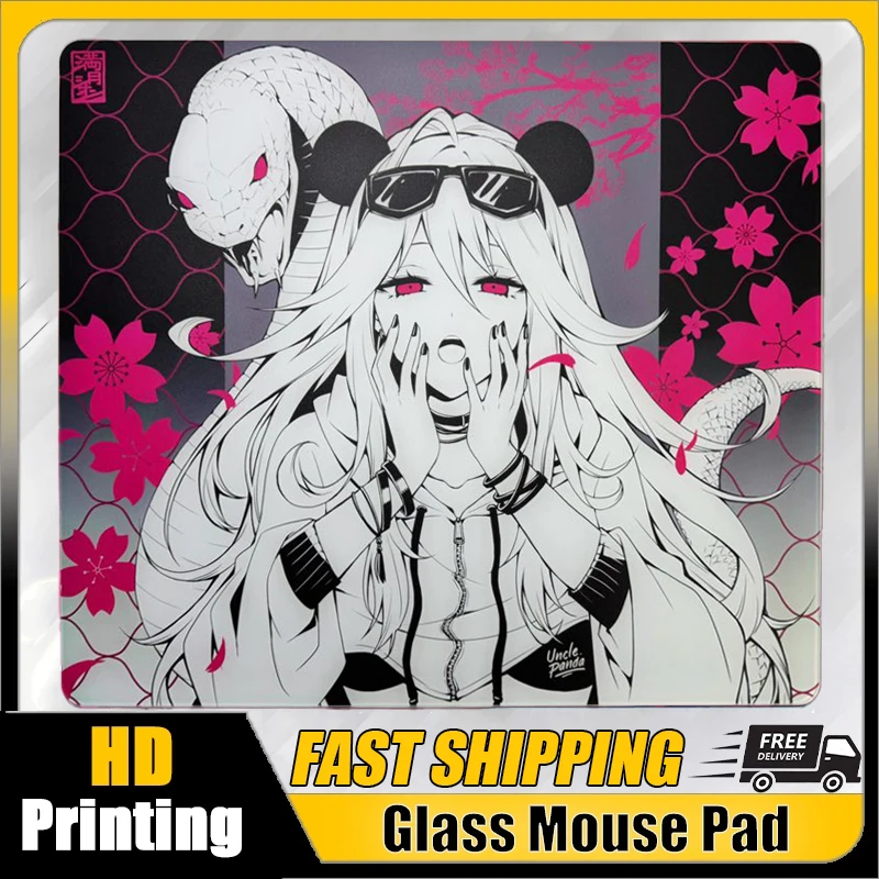 Japanese Uncle Panda Gaming Class Mousepad YUME Frosted Surface Desk Mat Tempered Upgrade FPS Office Custom Gaming Accessories