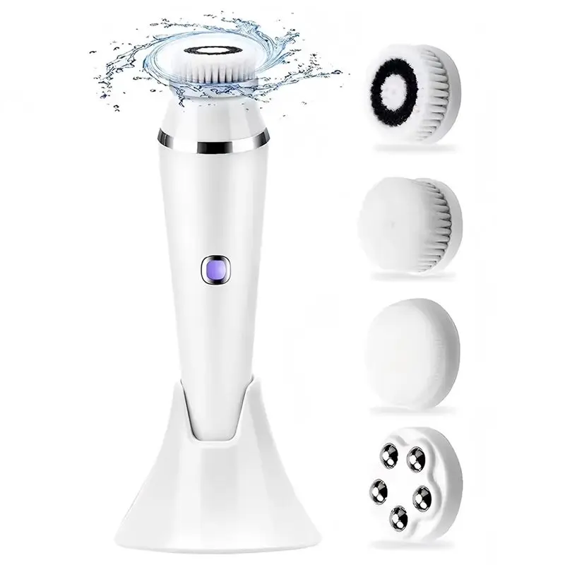 NEWA61I Cleansing Device For Deep Cleaning Electric Facial Brushes 4 In1 Waterproof Face Massager For Blackhead Pore Removal