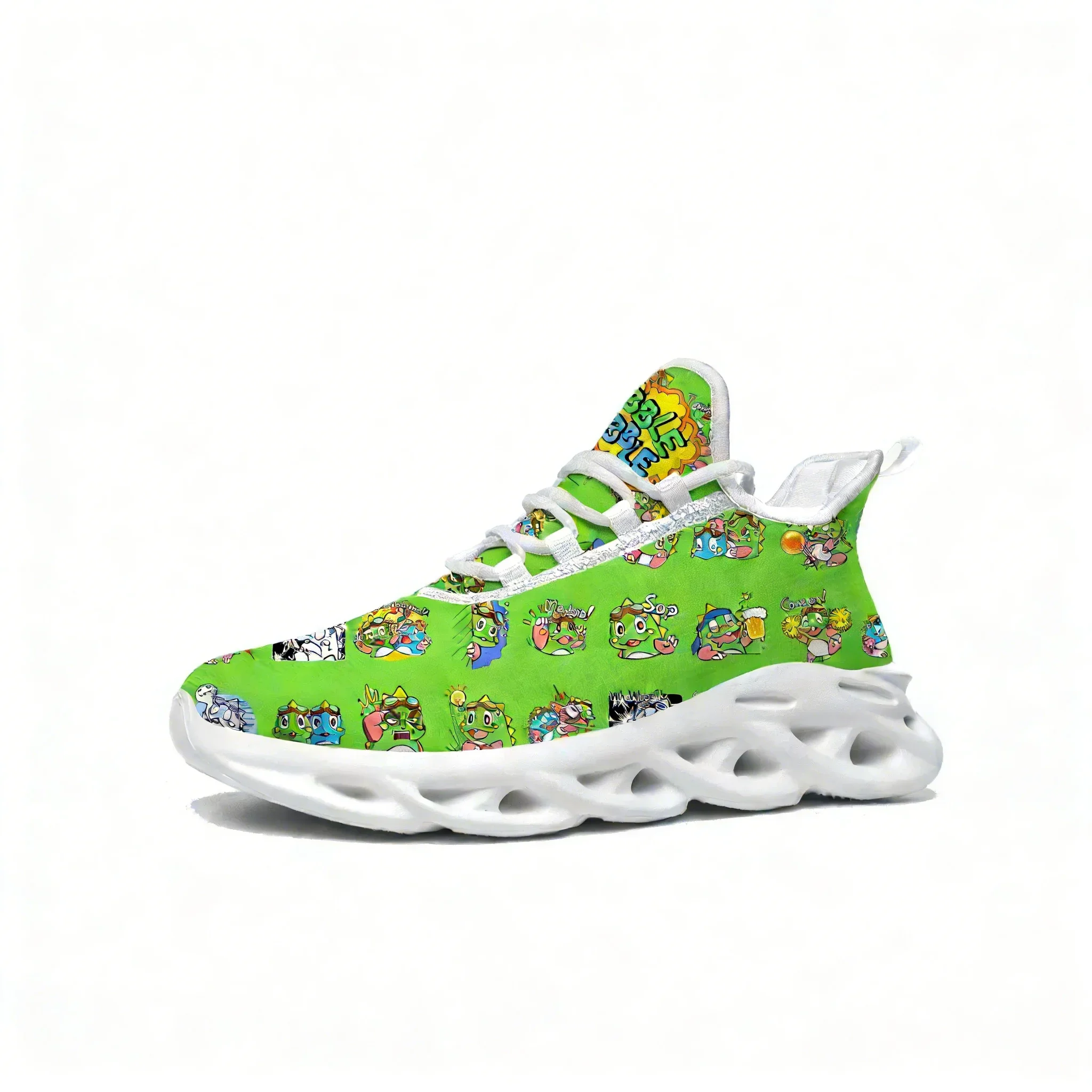 Bubble Bobble Flats Sneakers Mens Womens Teenager Sports Running Shoes High Quality Cowboy Cartoon Custom Lace Up Mesh Footwear