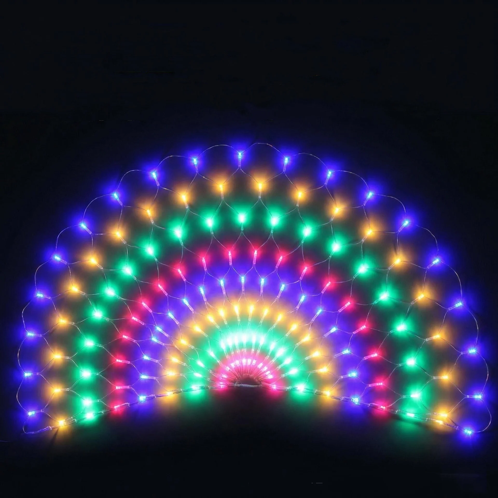 EU Plug 3M Peacock Mesh Net Led String Light Outdoor Garden Fairy Garland Lights for Wedding Party Christmas New Year Decoration