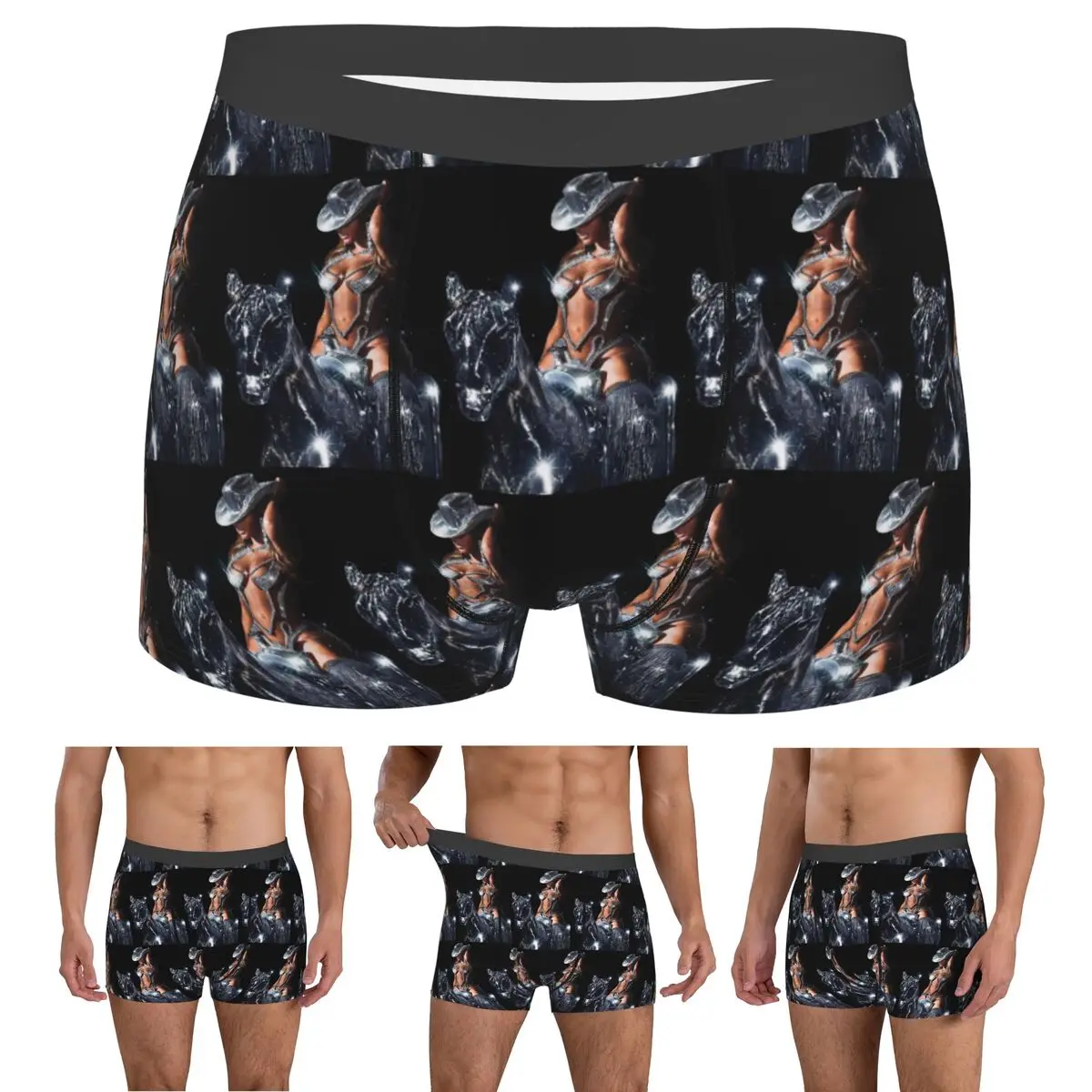 Boxer Underpants Shorts Singer Beyonce Renaissance Tour Panties Men's Comfortable Underwear for Homme Man Boyfriend Gift
