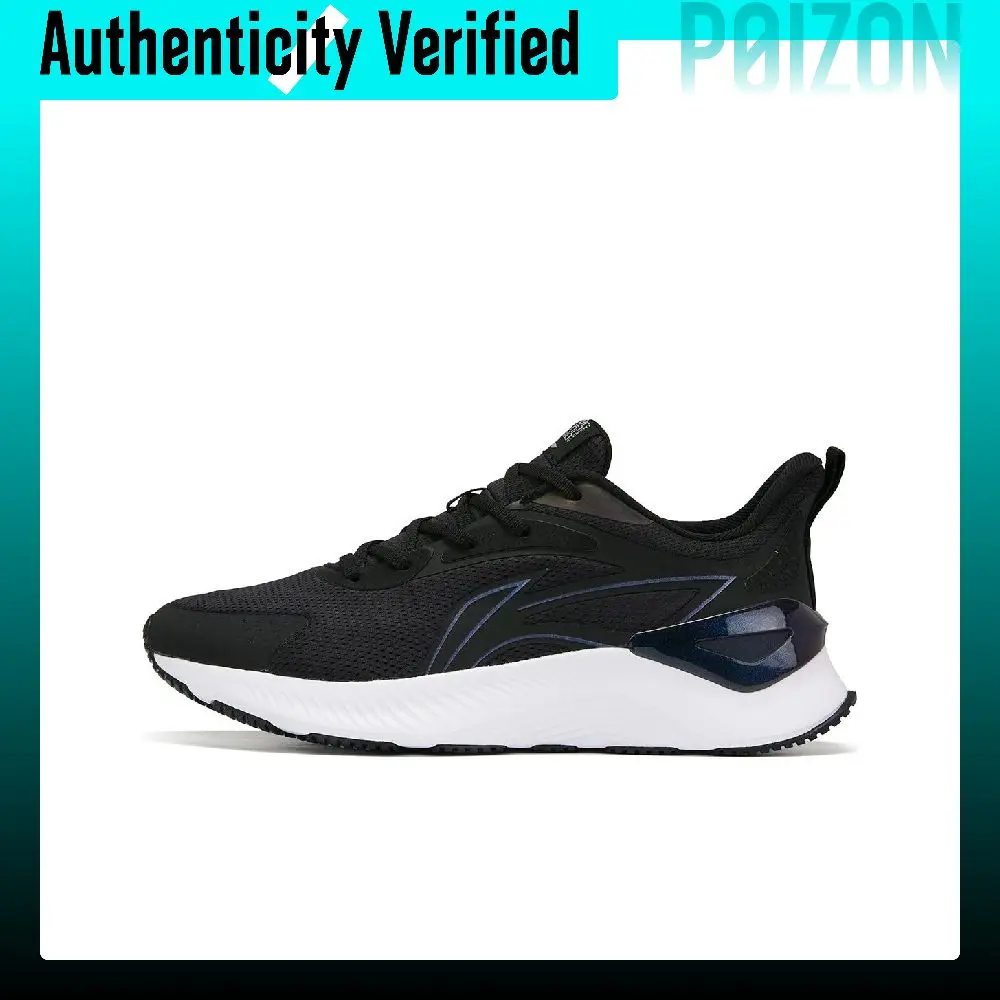 Li Ning YueYing 3.0 Cushioning Slip Resistant Abrasion Resistant Breathable Low top Running Shoes Men's Black Silver ARHU023-1