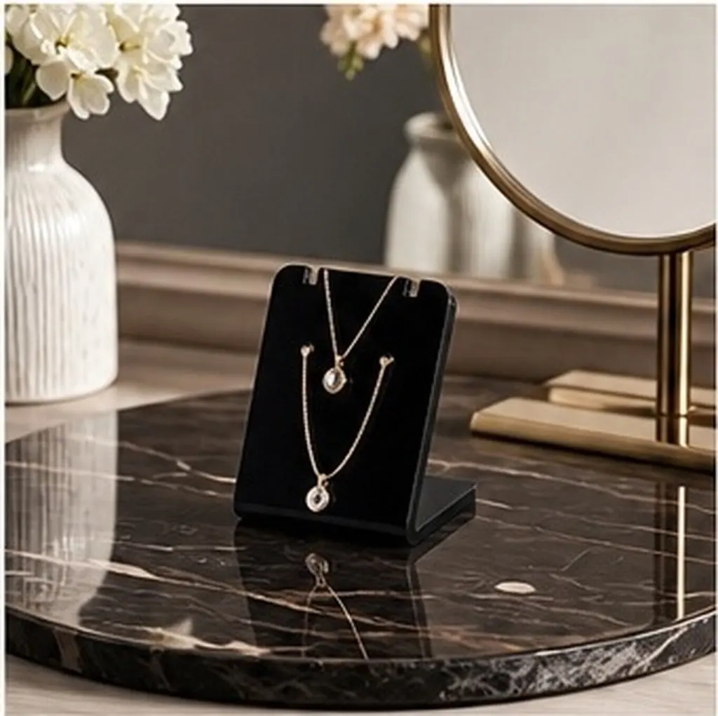 10Pcs Premium Acrylic Jewelry Display Stand Earring Holder Necklace Rack Space Efficient Desk Organizer Stylish Home Storage