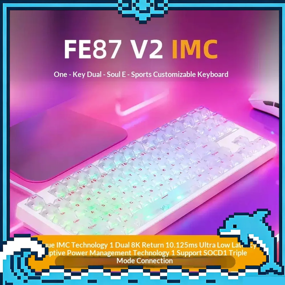 IROK FE87 V2 IMC Magnetic Switch Gaming Keyboard 87-Key 8K Polling 0.125ms RGB Wired