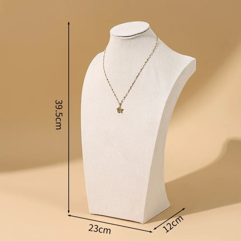 Creative Velvet Cloth Display Stand Human Shape Counter Use Mannequin Bust Neck Mold Jewelry Show Rack Exhibit Work
